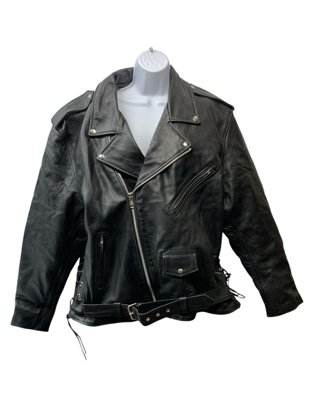Milwaukee Leather SH1011 Mens Premium Black Motorcycle Riders Leather Jacket 3XL